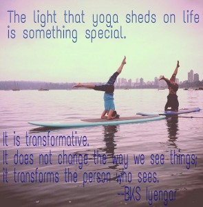 SUP Yoga BKS Iyengar quote